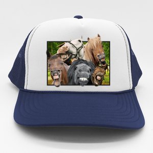 Horses Selfie Funny Trucker Hat