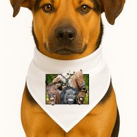 Horses Selfie Funny USA-Made Doggie Bandana