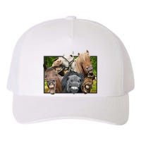 Horses Selfie Funny Yupoong Adult 5-Panel Trucker Hat