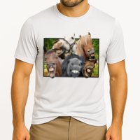 Horses Selfie Funny Cooling Performance Crew T-Shirt