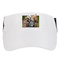 Horses Selfie Funny Adult Drive Performance Visor