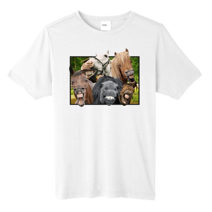 Horses Selfie Funny Tall Fusion ChromaSoft Performance T-Shirt