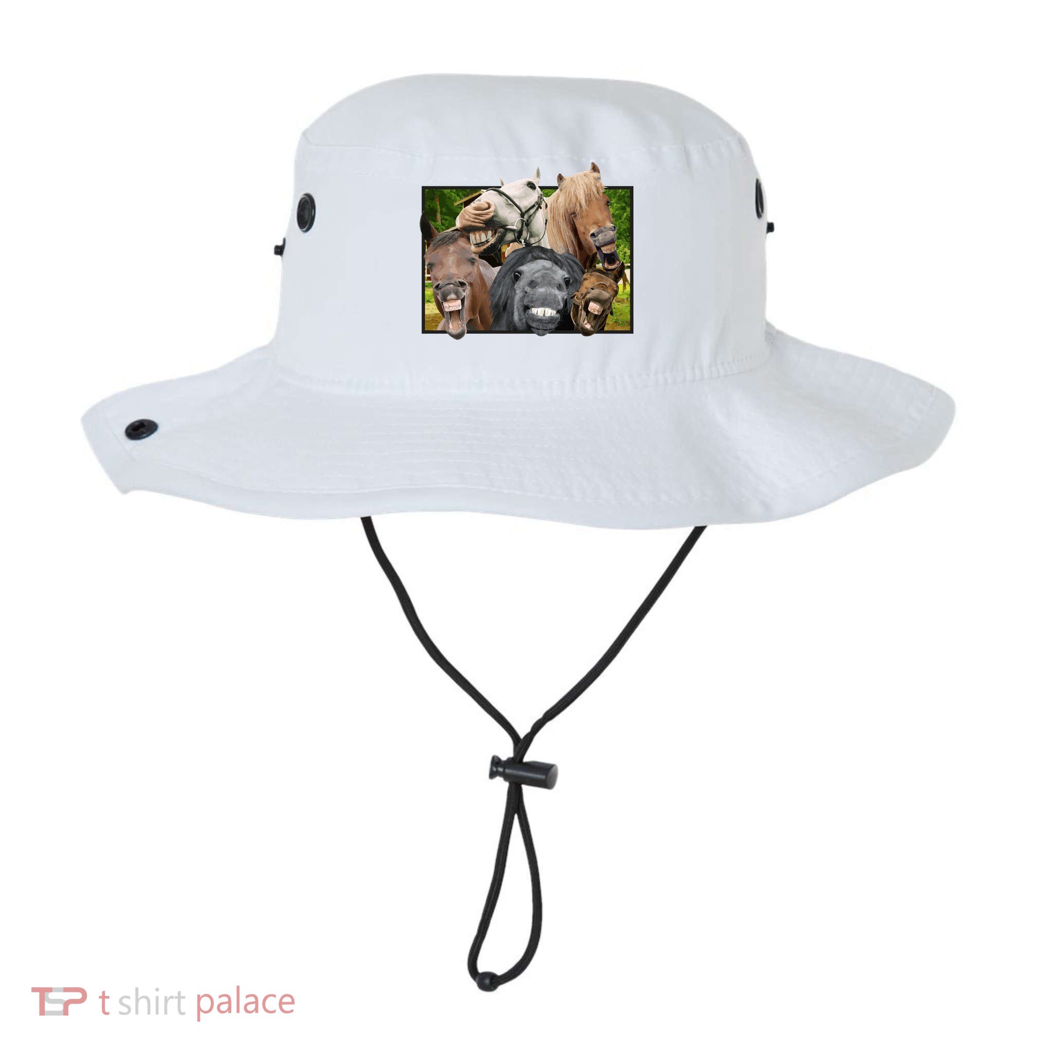 Horses Selfie Funny Bucket Hat