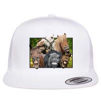 Horses Selfie Funny Flatbill Hat
