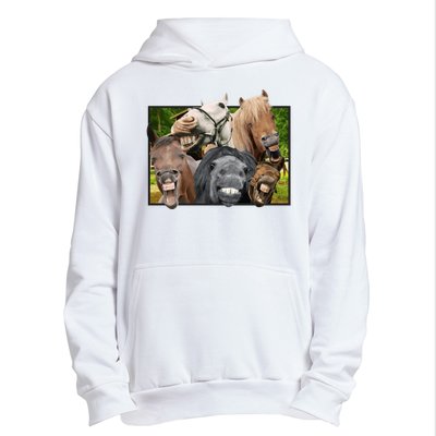 Horses Selfie Funny Urban Pullover Hoodie