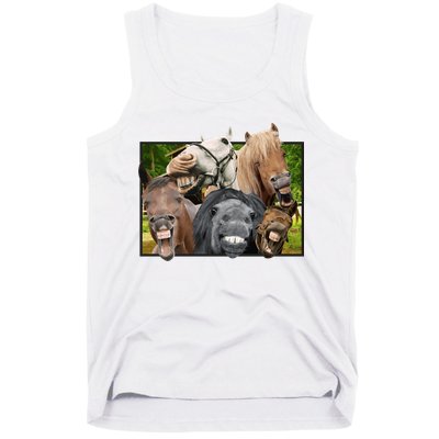 Horses Selfie Funny Tank Top