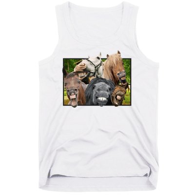 Horses Selfie Funny Tank Top