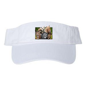 Horses Selfie Funny Valucap Bio-Washed Visor