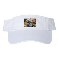 Horses Selfie Funny Valucap Bio-Washed Visor