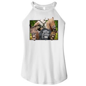 Horses Selfie Funny Women's Perfect Tri Rocker Tank