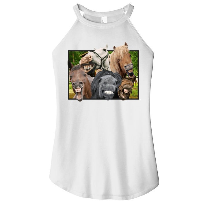 Horses Selfie Funny Women's Perfect Tri Rocker Tank