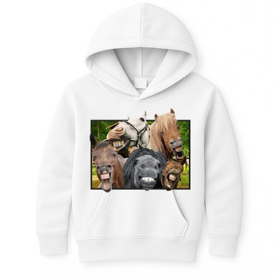Horses Selfie Funny Kids Hoodie