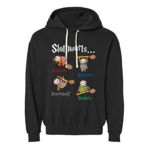 Harry Slothwarts Funny Birthday Gift Sloth Garment-Dyed Fleece Hoodie