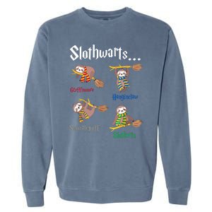 Harry Slothwarts Funny Birthday Gift Sloth Garment-Dyed Sweatshirt