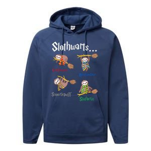 Harry Slothwarts Funny Birthday Gift Sloth Performance Fleece Hoodie