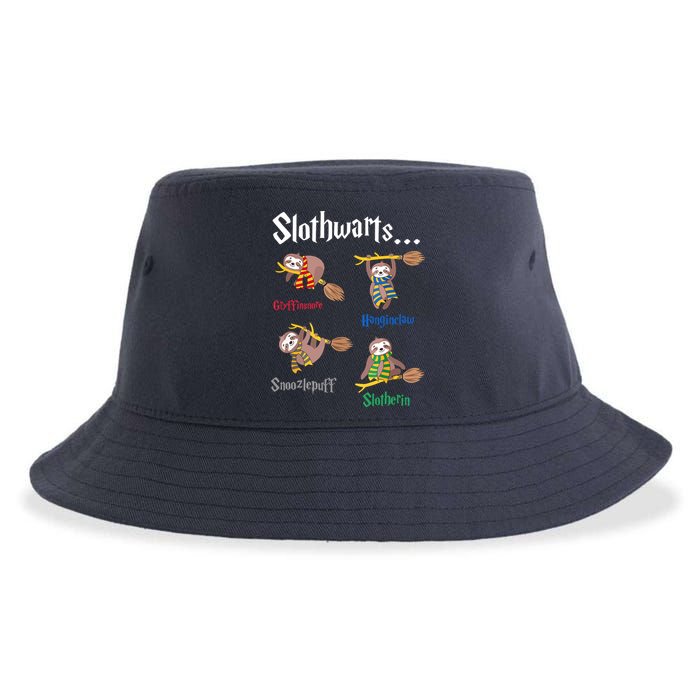 Harry Slothwarts Funny Birthday Gift Sloth Sustainable Bucket Hat