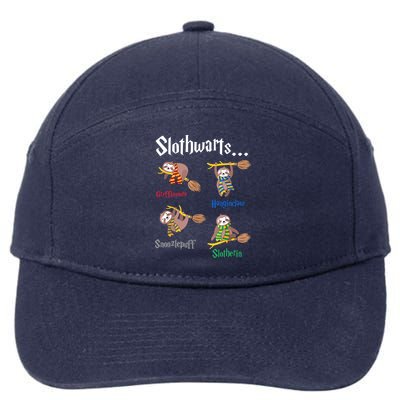 Harry Slothwarts Funny Birthday Gift Sloth 7-Panel Snapback Hat