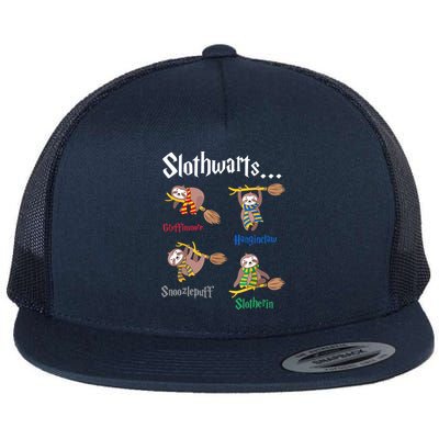 Harry Slothwarts Funny Birthday Gift Sloth Flatbill Hat