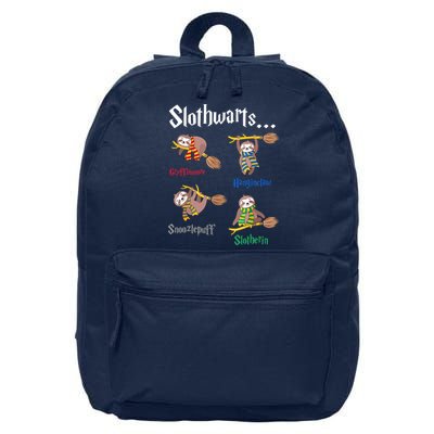 Harry Slothwarts Funny Birthday Gift Sloth 16 in Basic Backpack
