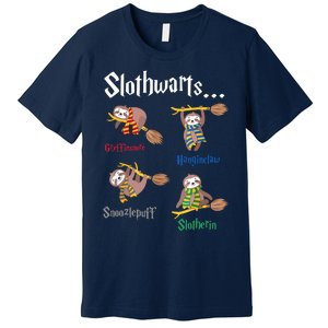 Harry Slothwarts Funny Birthday Gift Sloth Premium T-Shirt