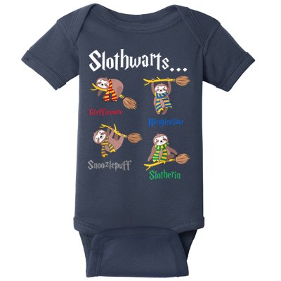 Harry Slothwarts Funny Birthday Gift Sloth Baby Bodysuit