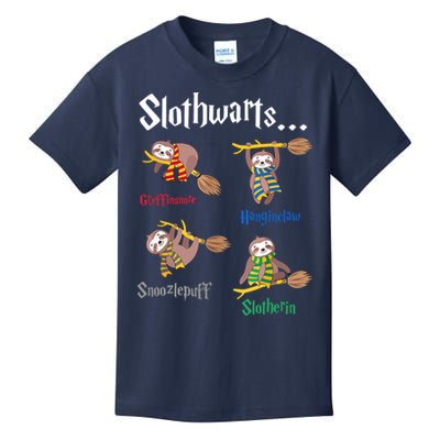 Harry Slothwarts Funny Birthday Gift Sloth Kids T-Shirt