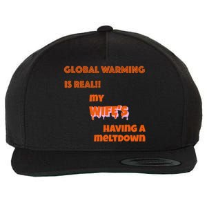 Husband/Wife Sarcasm,'s Funny Global Warming Wool Snapback Cap