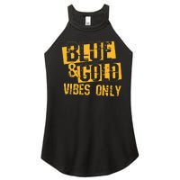 High School Football Game Day Crew Blue and Gold Women’s Perfect Tri Rocker Tank