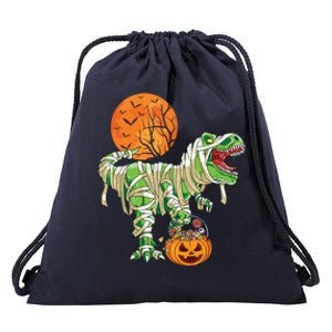 Halloween Shirts For Boy Dinosaur Trex Mummy Pumpkin Drawstring Bag