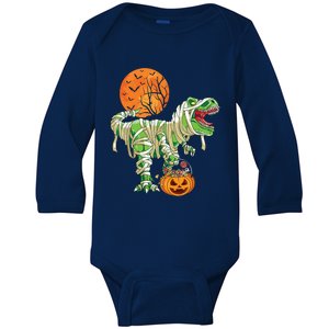 Halloween Shirts For Boy Dinosaur Trex Mummy Pumpkin Baby Long Sleeve Bodysuit