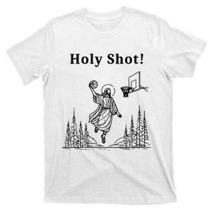 Holy Shot! Funny Jesus Playing Basketball T-Shirt