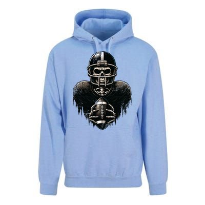 Halloween Skeleton Football Player Spooky Sports Graphic Unisex Surf Hoodie