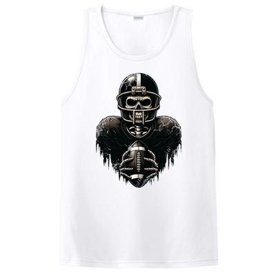 Halloween Skeleton Football Player Spooky Sports Graphic PosiCharge Competitor Tank