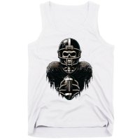 Halloween Skeleton Football Player Spooky Sports Graphic Tank Top