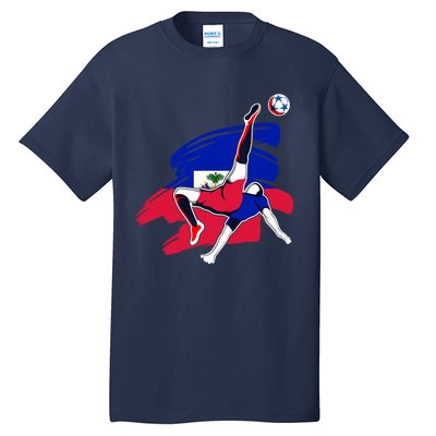 Haiti Soccer Fans Jersey Pride Proud Haitian Football Lovers Tall T-Shirt