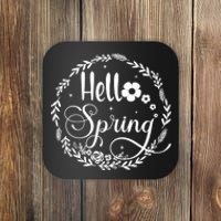 Hello Spring Flowers Sunshine Easter Coaster