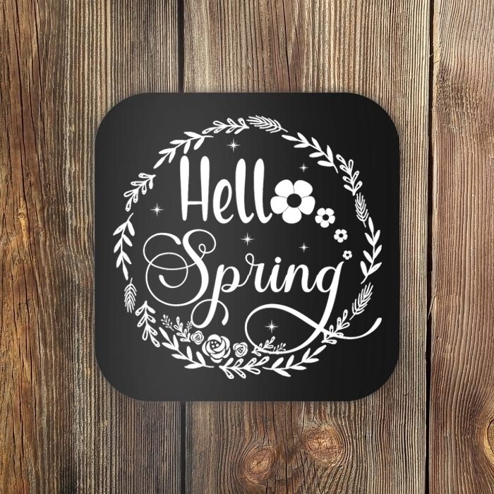 Hello Spring Flowers Sunshine Easter Coaster