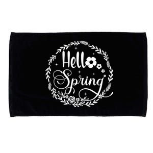 Hello Spring Flowers Sunshine Easter Microfiber Hand Towel