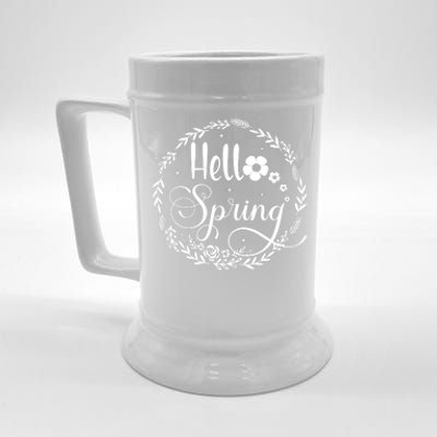 Hello Spring Flowers Sunshine Easter Beer Stein