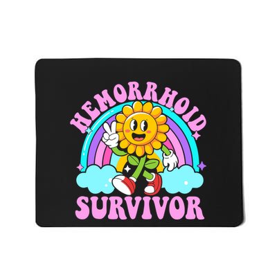 Hemorrhoid Survivor Funny Sarcastic Meme Embarrassing Mousepad