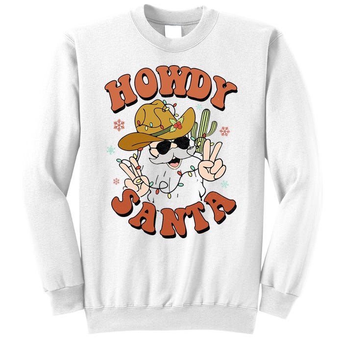 Howdy Santa Funny Cowboy Christmas Xmas Sweatshirt