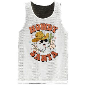 Howdy Santa Funny Cowboy Christmas Xmas Mesh Reversible Basketball Jersey Tank