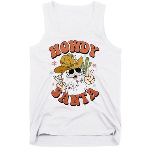 Howdy Santa Funny Cowboy Christmas Xmas Tank Top