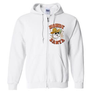 Howdy Santa Funny Cowboy Christmas Xmas Full Zip Hoodie