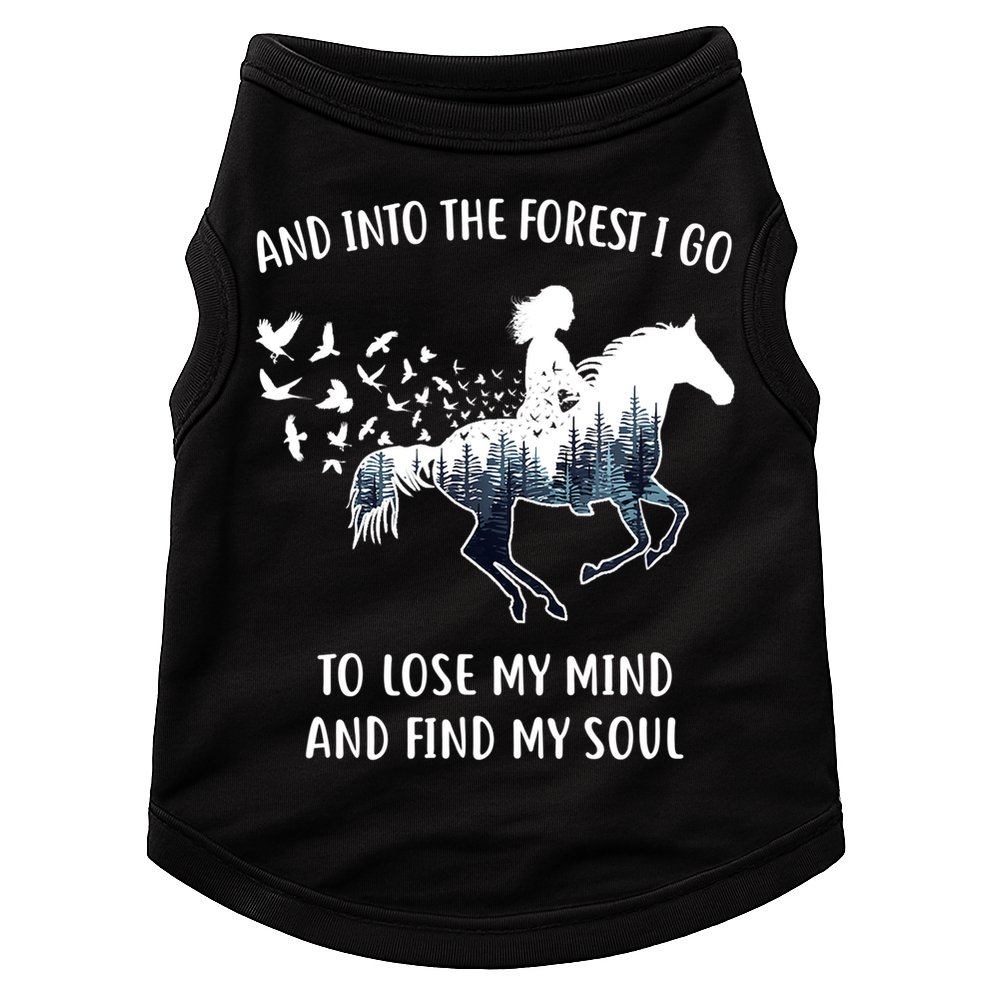 Horse Shirts For Women: Into The Forest I Go Horse Riding TShirt Doggie Tank