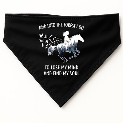 Horse Shirts For Women: Into The Forest I Go Horse Riding TShirt USA-Made Doggie Bandana