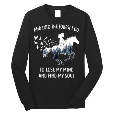 Horse Shirts For Women: Into The Forest I Go Horse Riding TShirt Long Sleeve Shirt