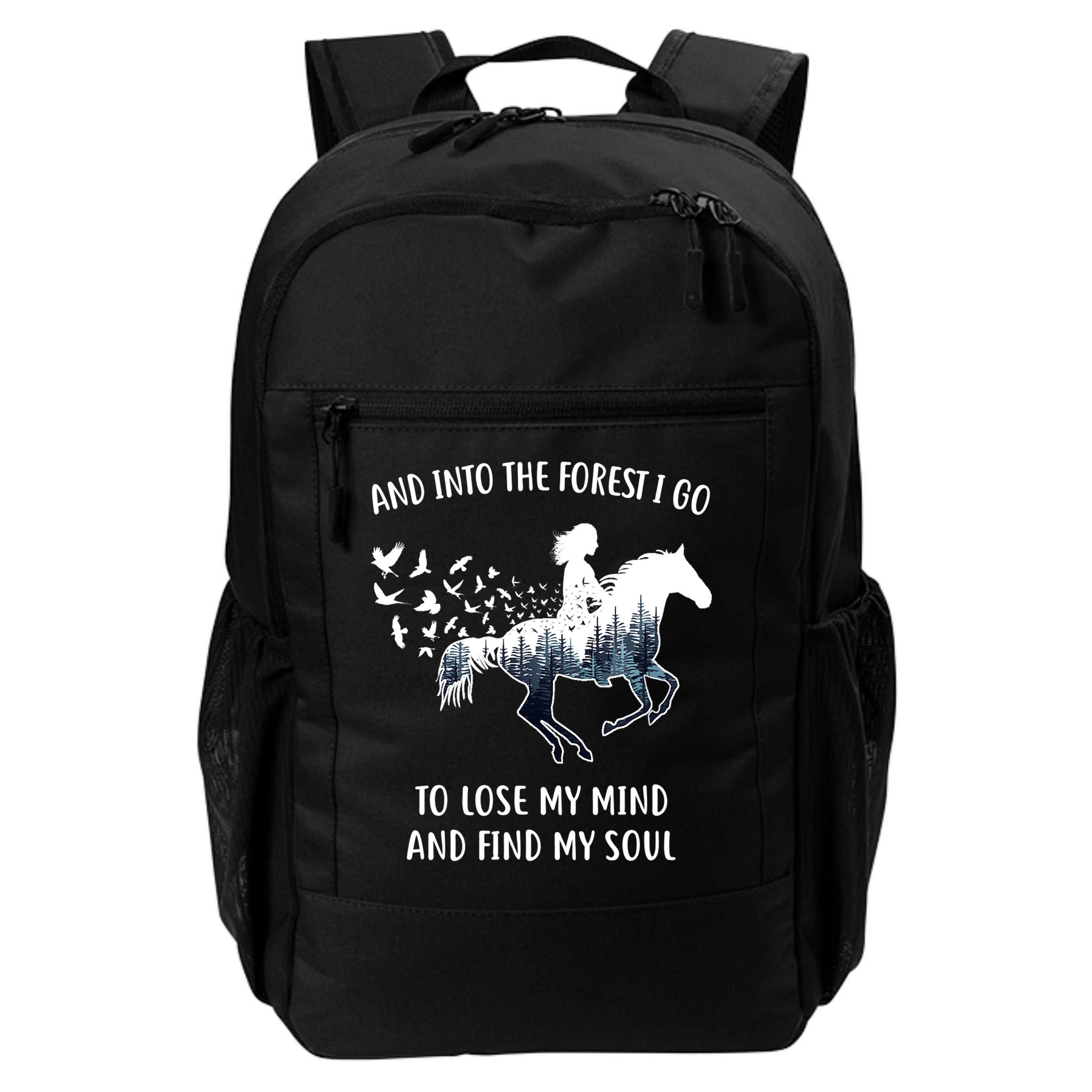 Horse Shirts For Women: Into The Forest I Go Horse Riding TShirt Backpack