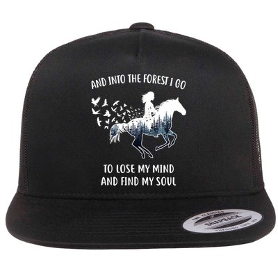Horse Shirts For Women: Into The Forest I Go Horse Riding TShirt Flatbill Hat