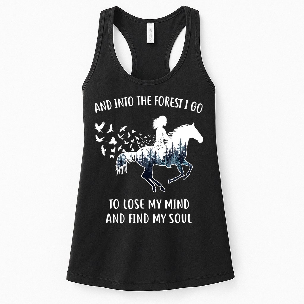 Horse Shirts For Women: Into The Forest I Go Horse Riding TShirt Womens Tank Top